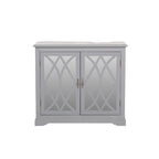 Grey Mirrored 2 Door Cupboard
