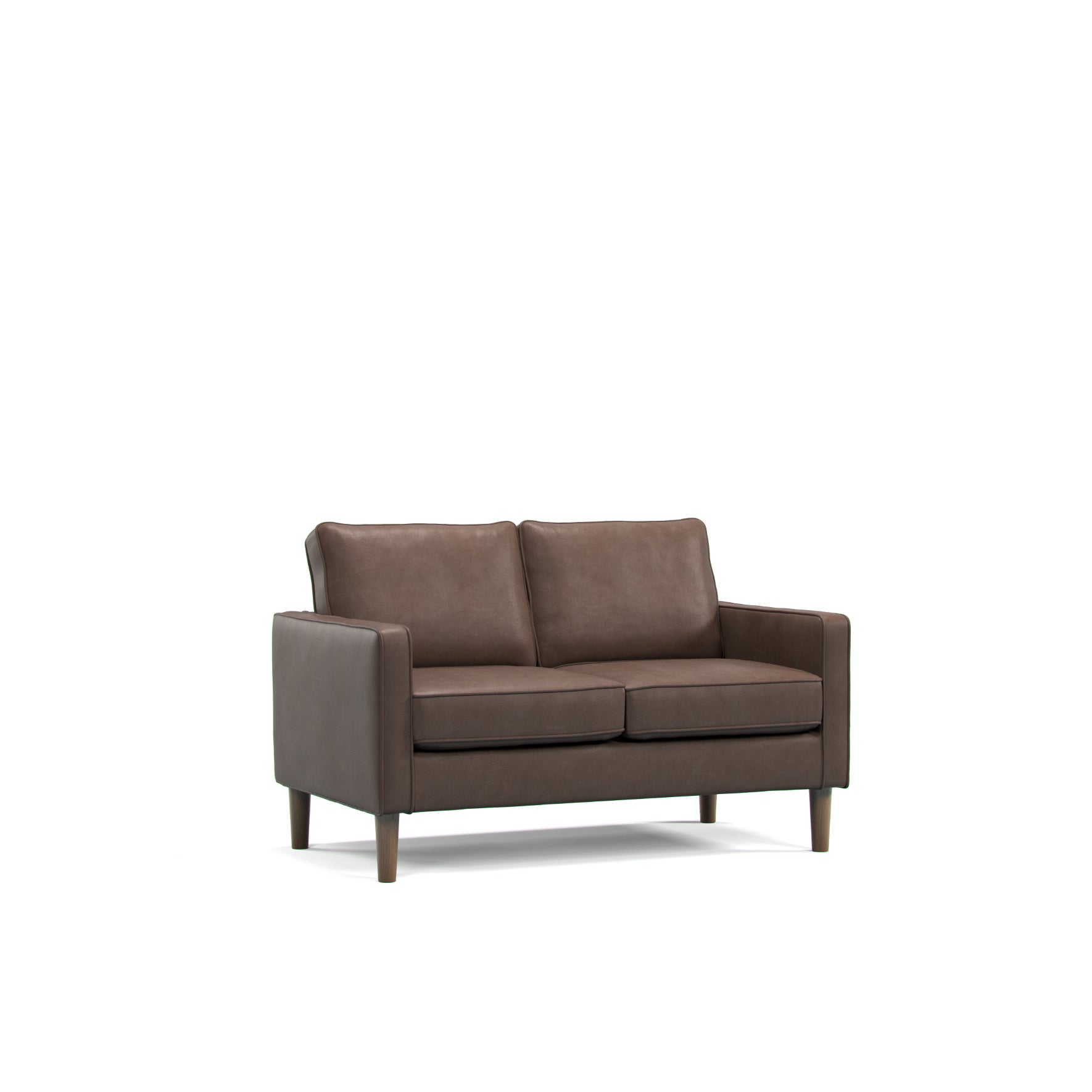 Model 46 - 2 Seater Sofa Faux Leather Brown