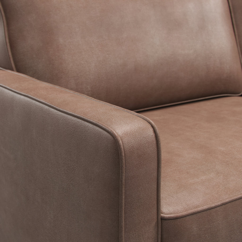 Model 46 - Reversible Chaise Sofa Faux Leather Brown