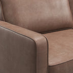 Model 46 - Reversible Chaise Sofa Faux Leather Brown