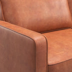 Model 46 - Reversible Chaise Sofa Faux Leather Tan