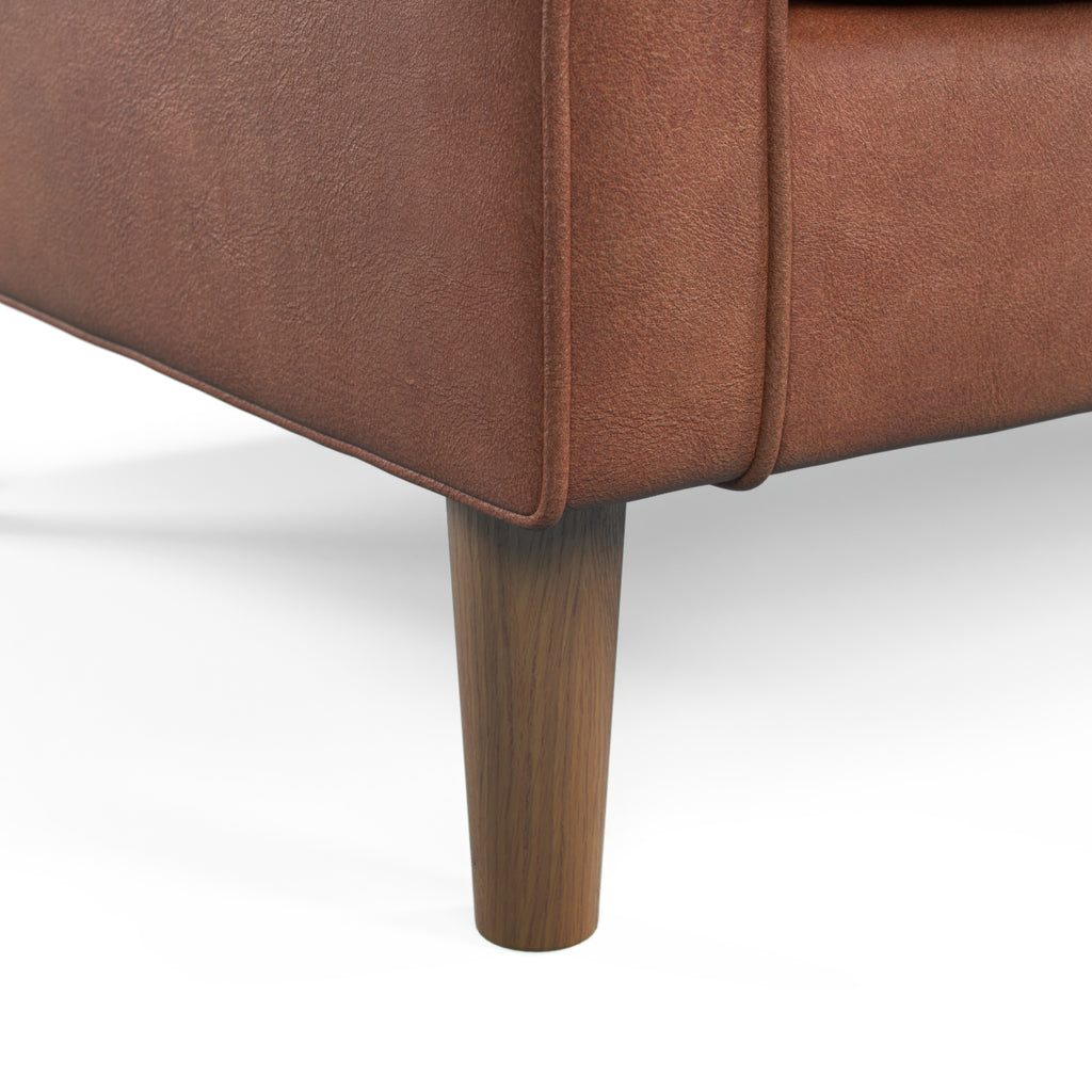 Model 46 - 2 Seater Sofa Faux Leather Tan