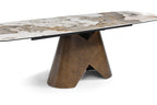 Feretti Extending Dining Table Matt White Pandora Italian Ceramic