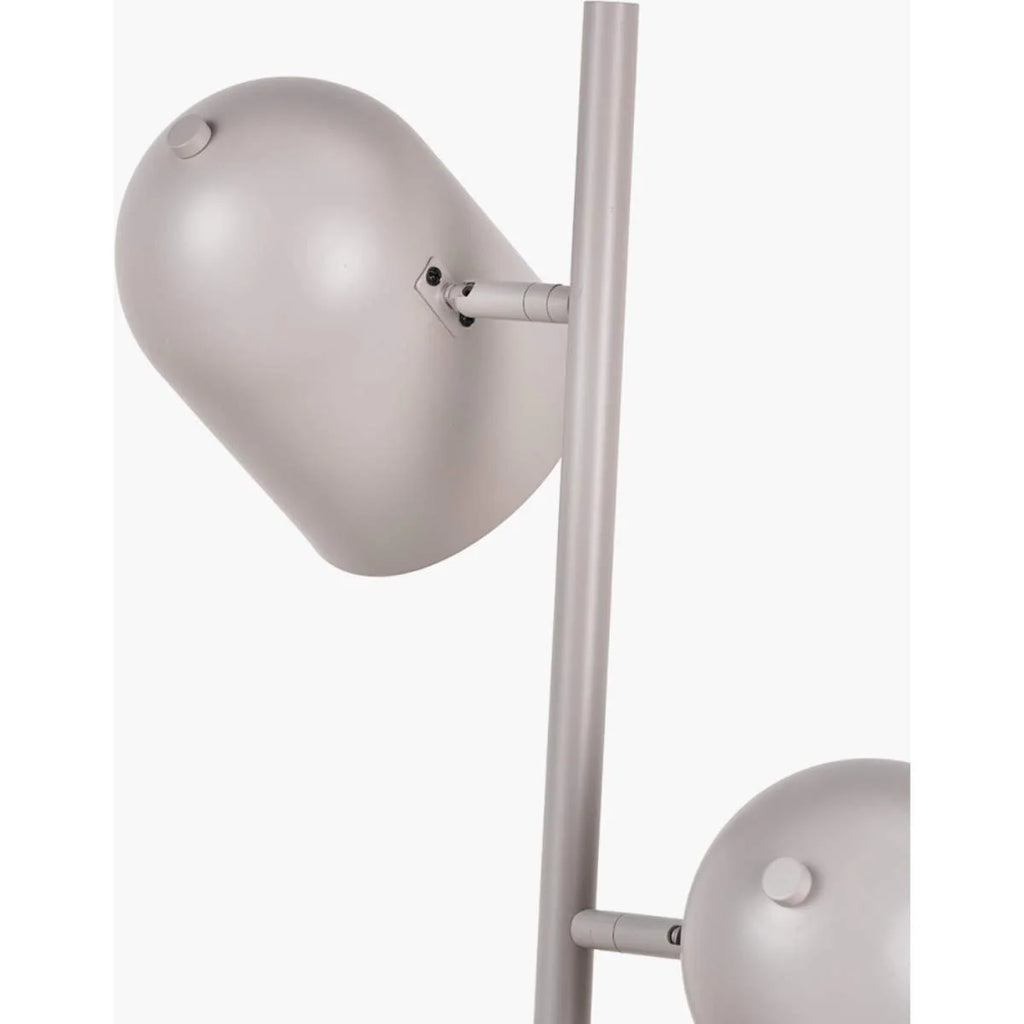 Finn Grey Metal Cloche Two Head Floor Lamp