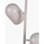 Finn Grey Metal Cloche Two Head Floor Lamp