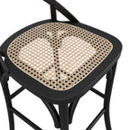FITZROY BLACK / CANE COUNTER STOOL