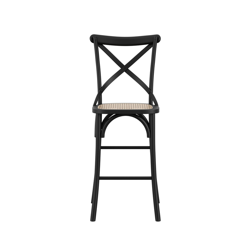 FITZROY BLACK / CANE COUNTER STOOL