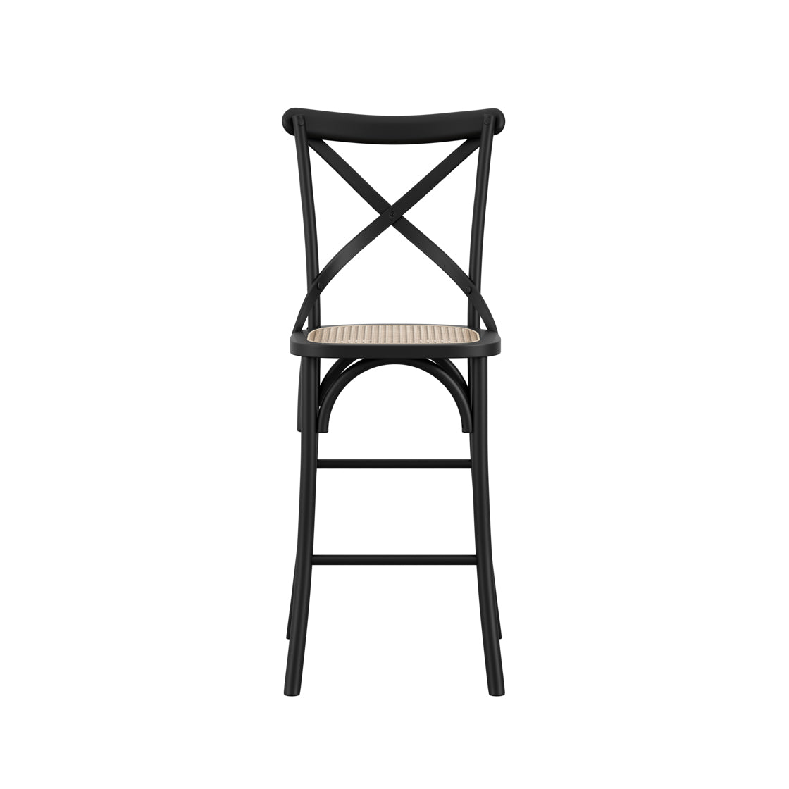 FITZROY BLACK / CANE COUNTER STOOL