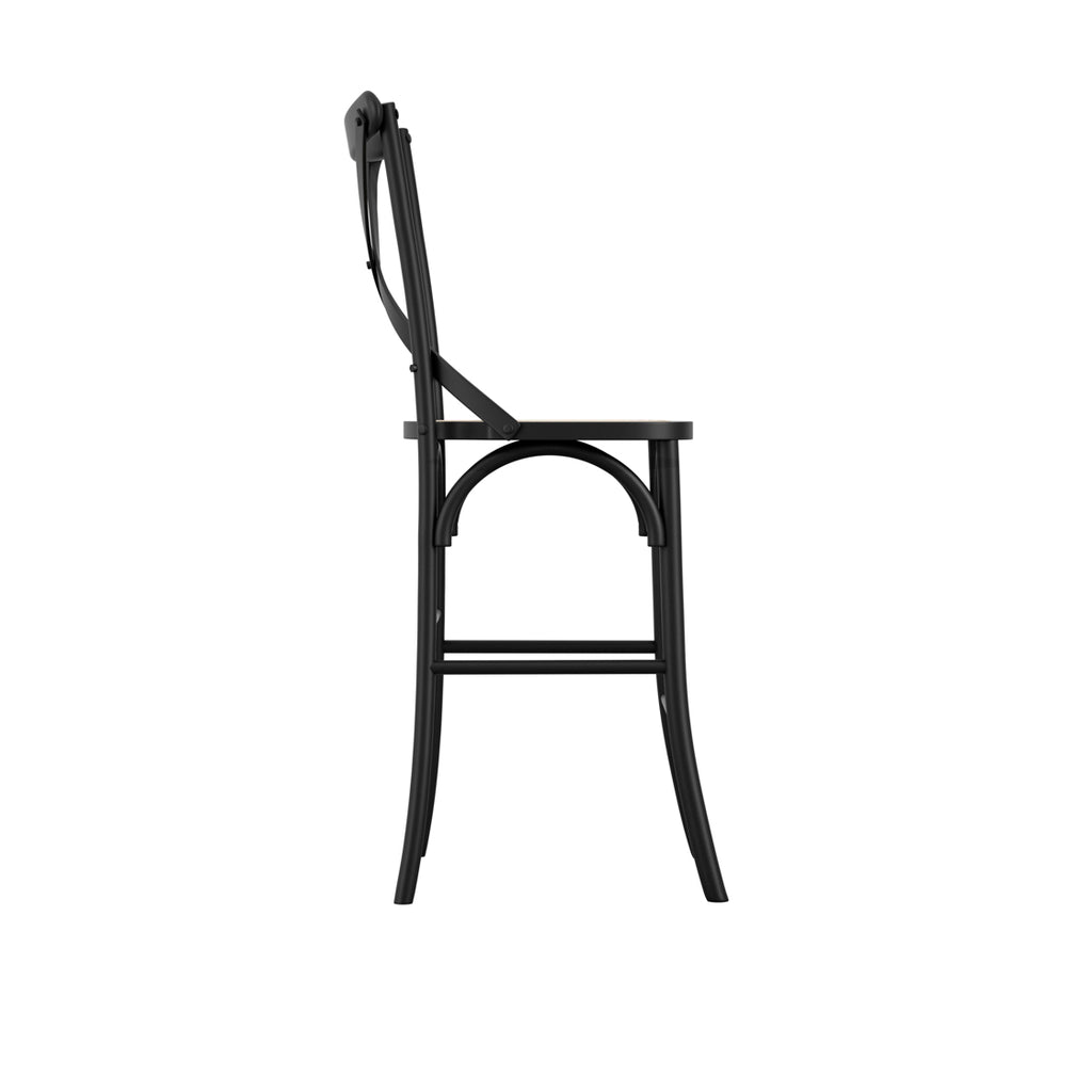 FITZROY BLACK / CANE COUNTER STOOL