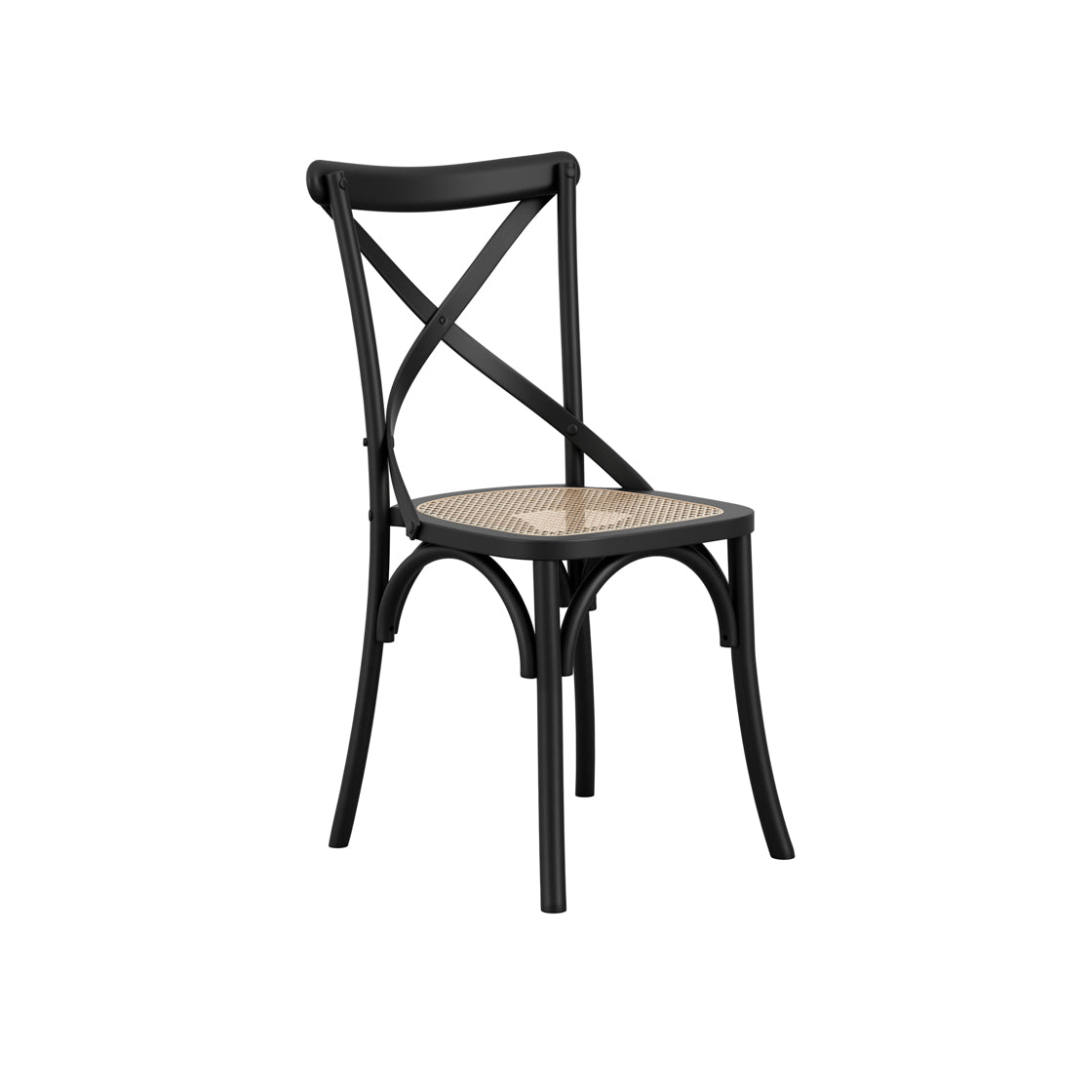 FITZROY BLACK / CANE DINING CHAIR