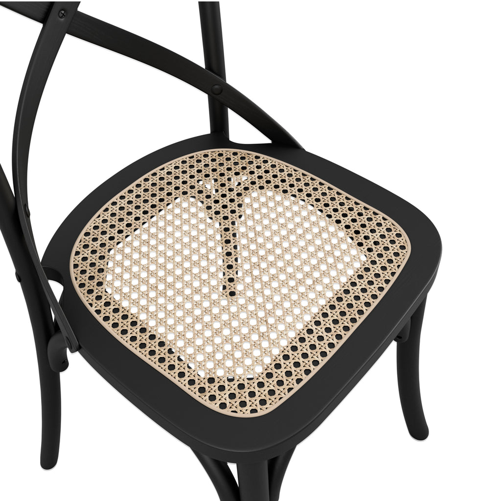FITZROY BLACK / CANE DINING CHAIR