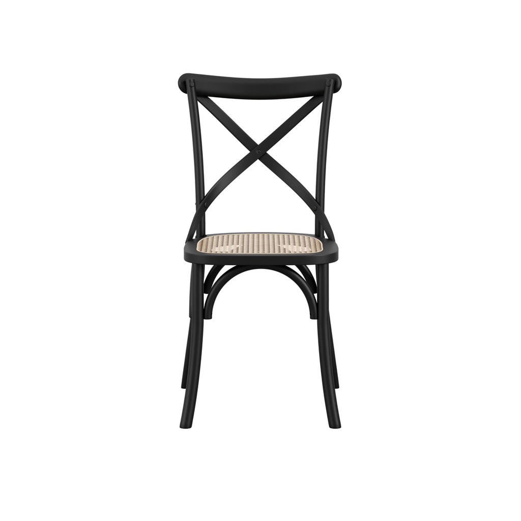 FITZROY BLACK / CANE DINING CHAIR