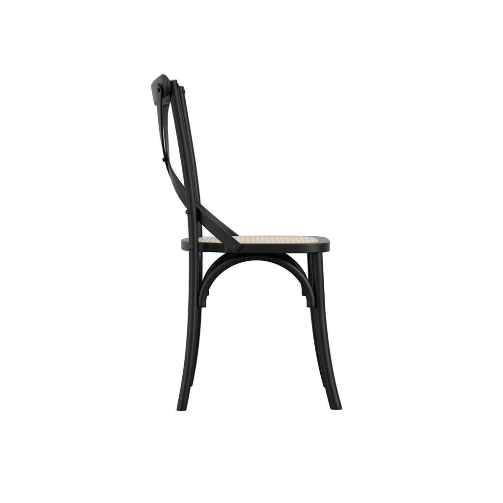 FITZROY BLACK / CANE DINING CHAIR