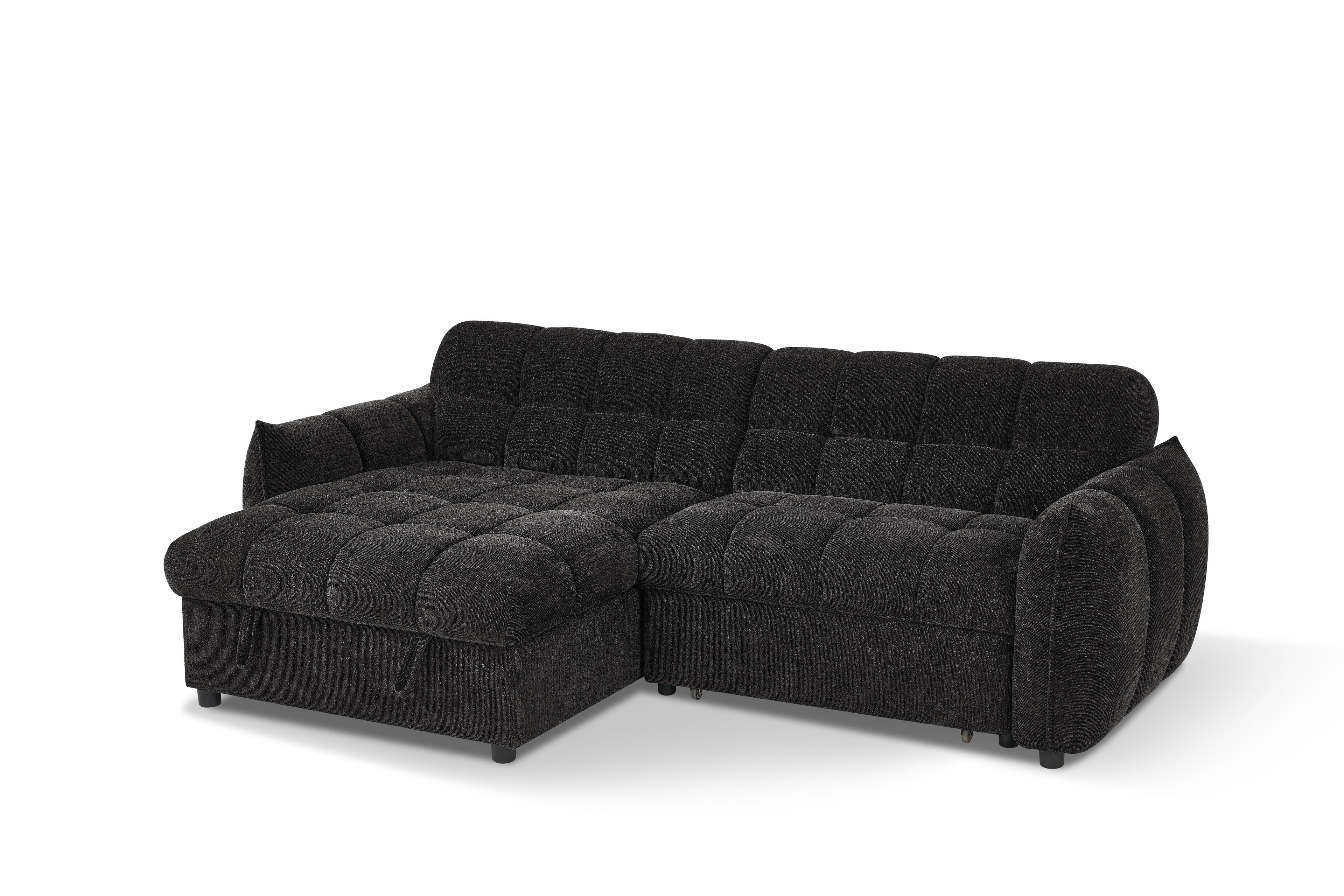 Florida Sofabed Black Universal Corner