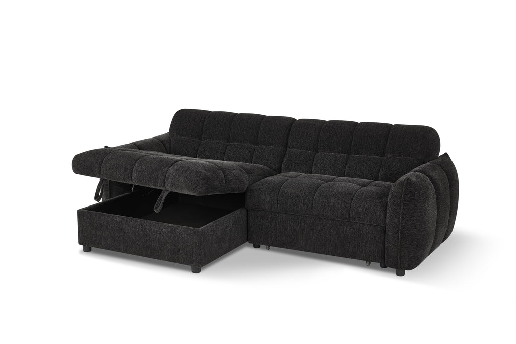 Florida Sofabed Black Universal Corner