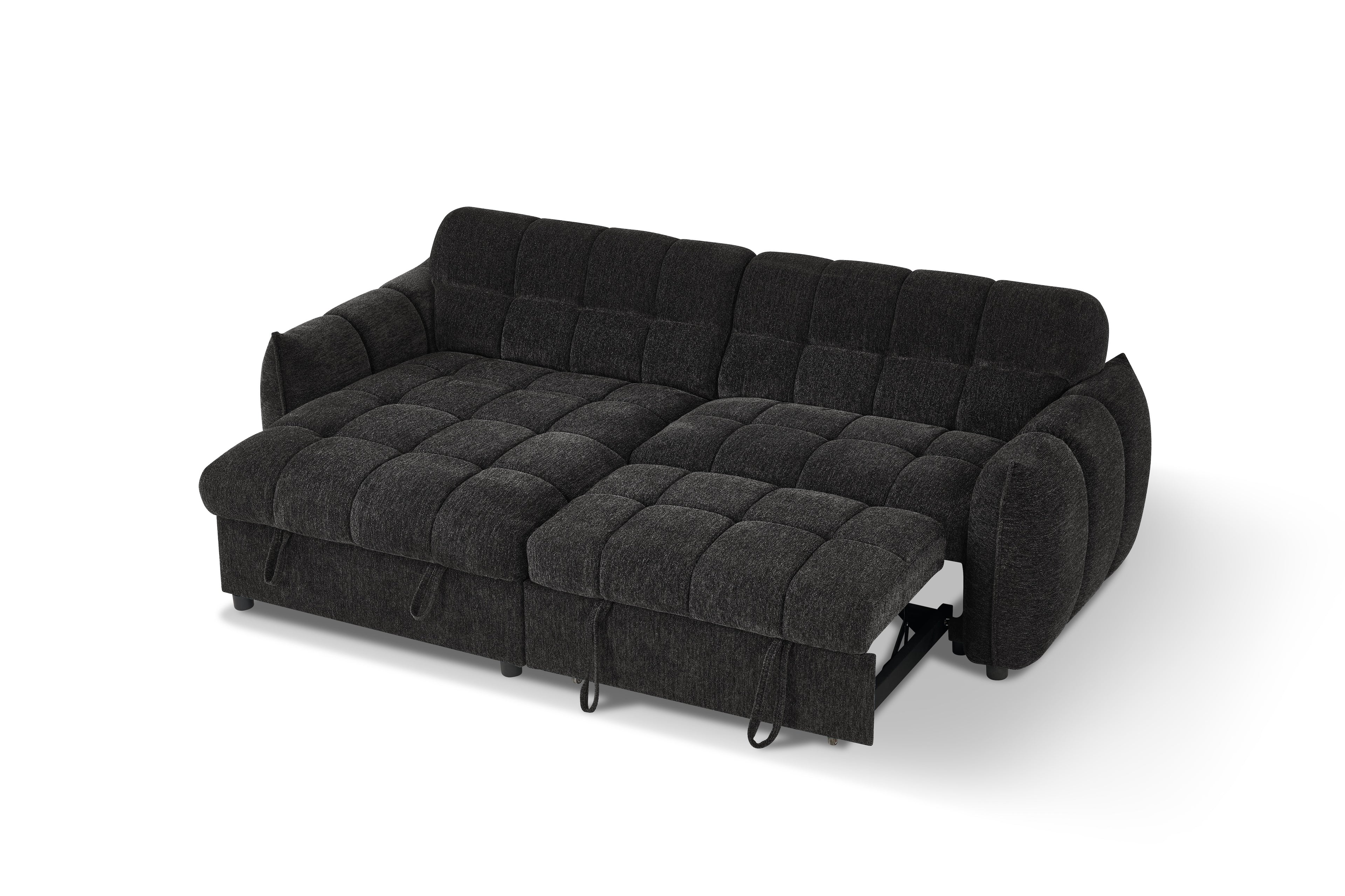 Florida Sofabed Black Universal Corner