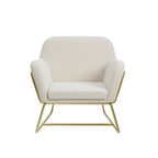 CHARLES ARMCHAIR CREAM VELVET / BRUSHED GOLD