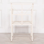 Iron Frame Off White / Cream Distressed Garden Dining Chair
