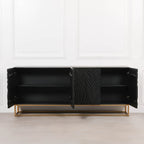 Ripples Black Painted Sideboard