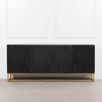 Ripples Black Painted Sideboard