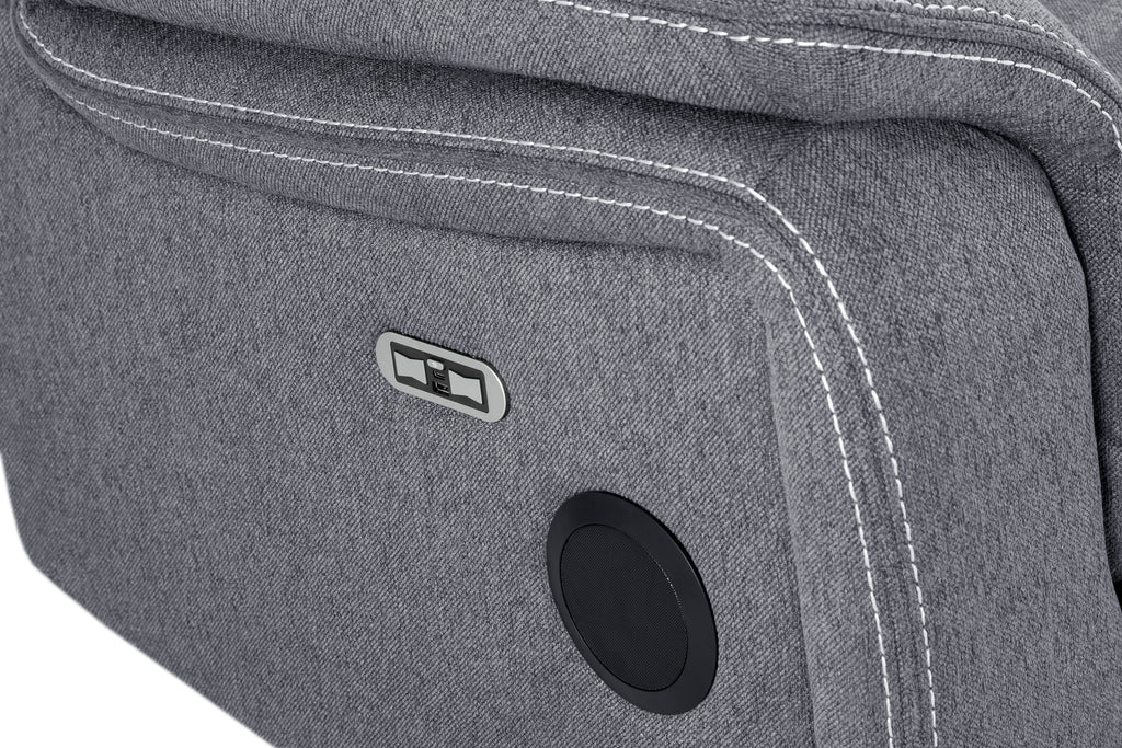 Galaxy Tech Recliner Grey Fabric 2 Seater Sofa