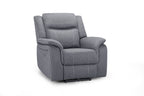 Galaxy Tech Recliner Grey Fabric Armchair Sofa
