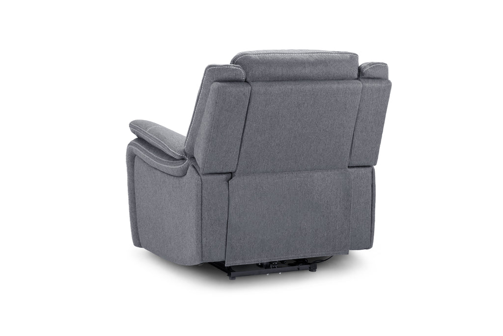 Galaxy Tech Recliner Grey Fabric Armchair Sofa