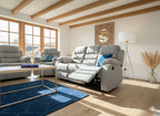 Stanley Manual Recliner Sofa Grey 3+2+1 Seater Set