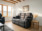 Stanley Manual Recliner Sofa Black 3+2+1 Seater Set