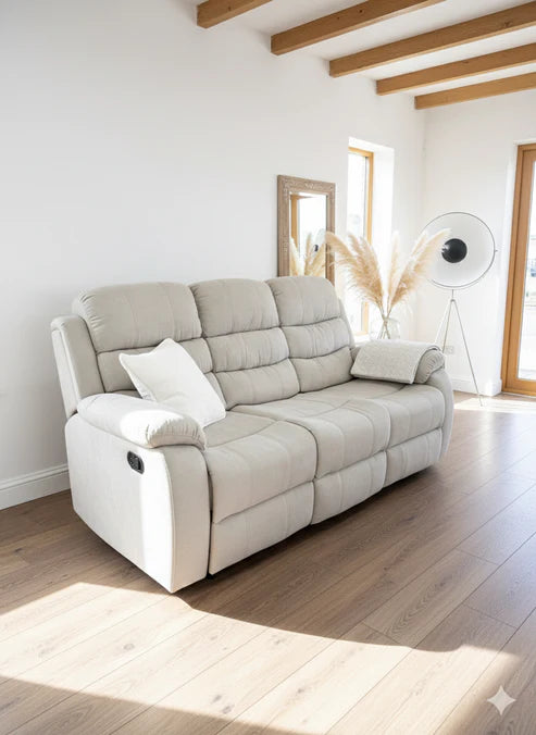 Stanley Manual Recliner Sofa Beige 3+2+1 Seater Set