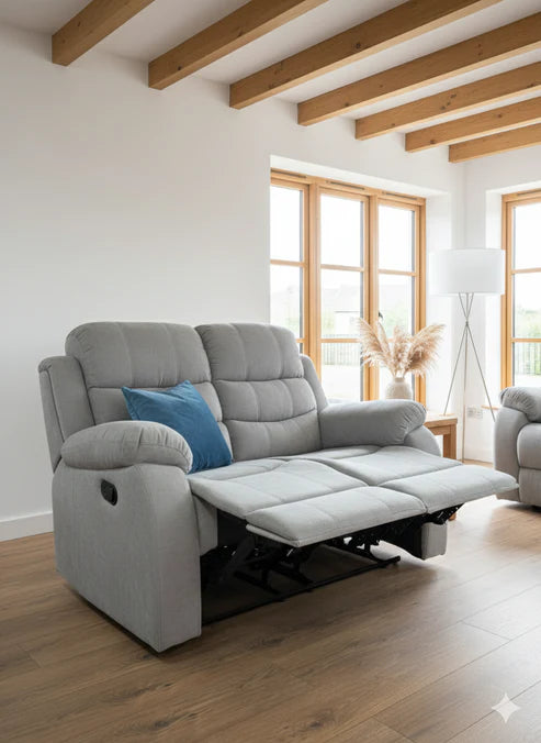 Stanley Manual Recliner Sofa Grey 3+2+1 Seater Set