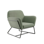 CHARLES ARMCHAIR SAGE VELVET / MATTE BLACK