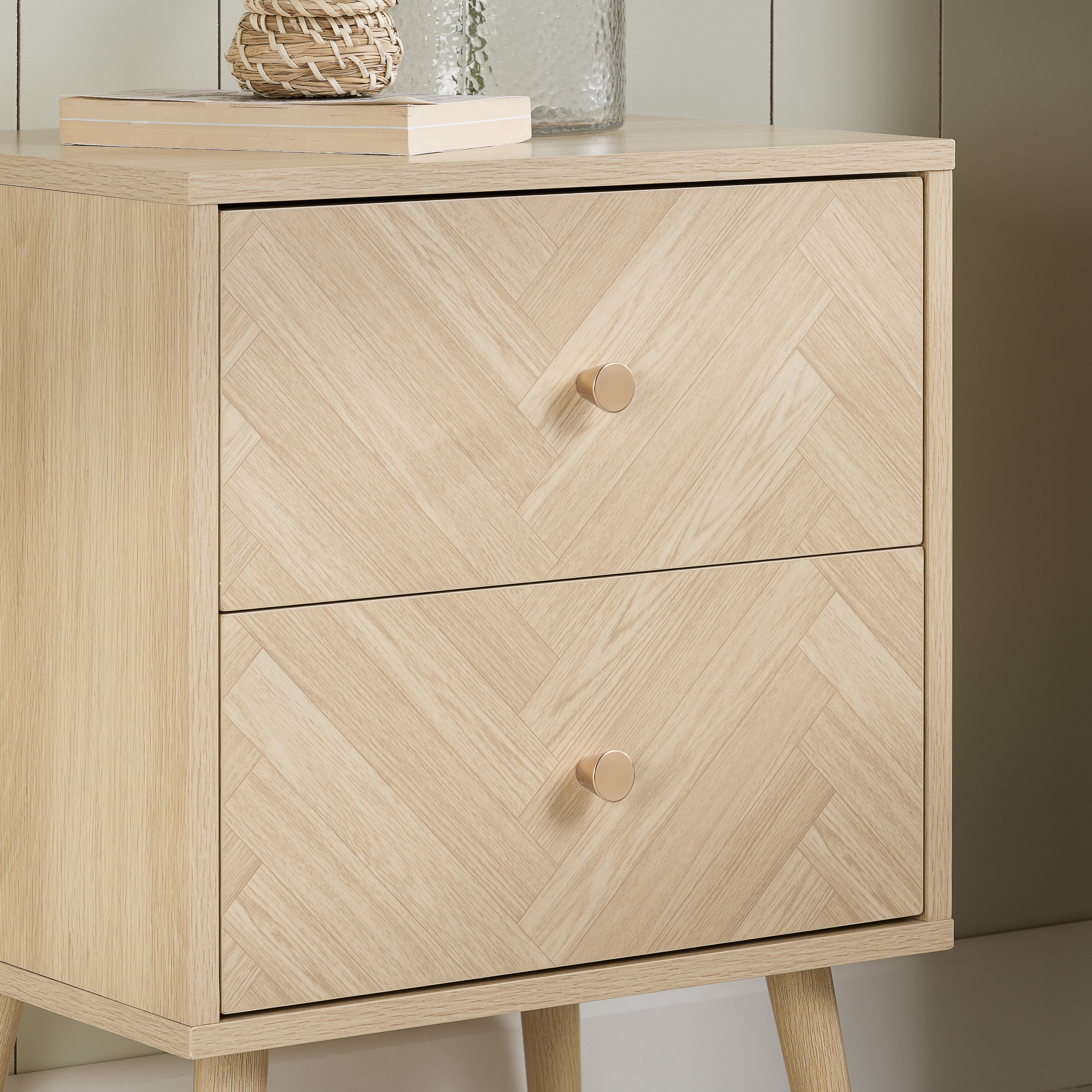 Herringford 2 Drawer Bedside