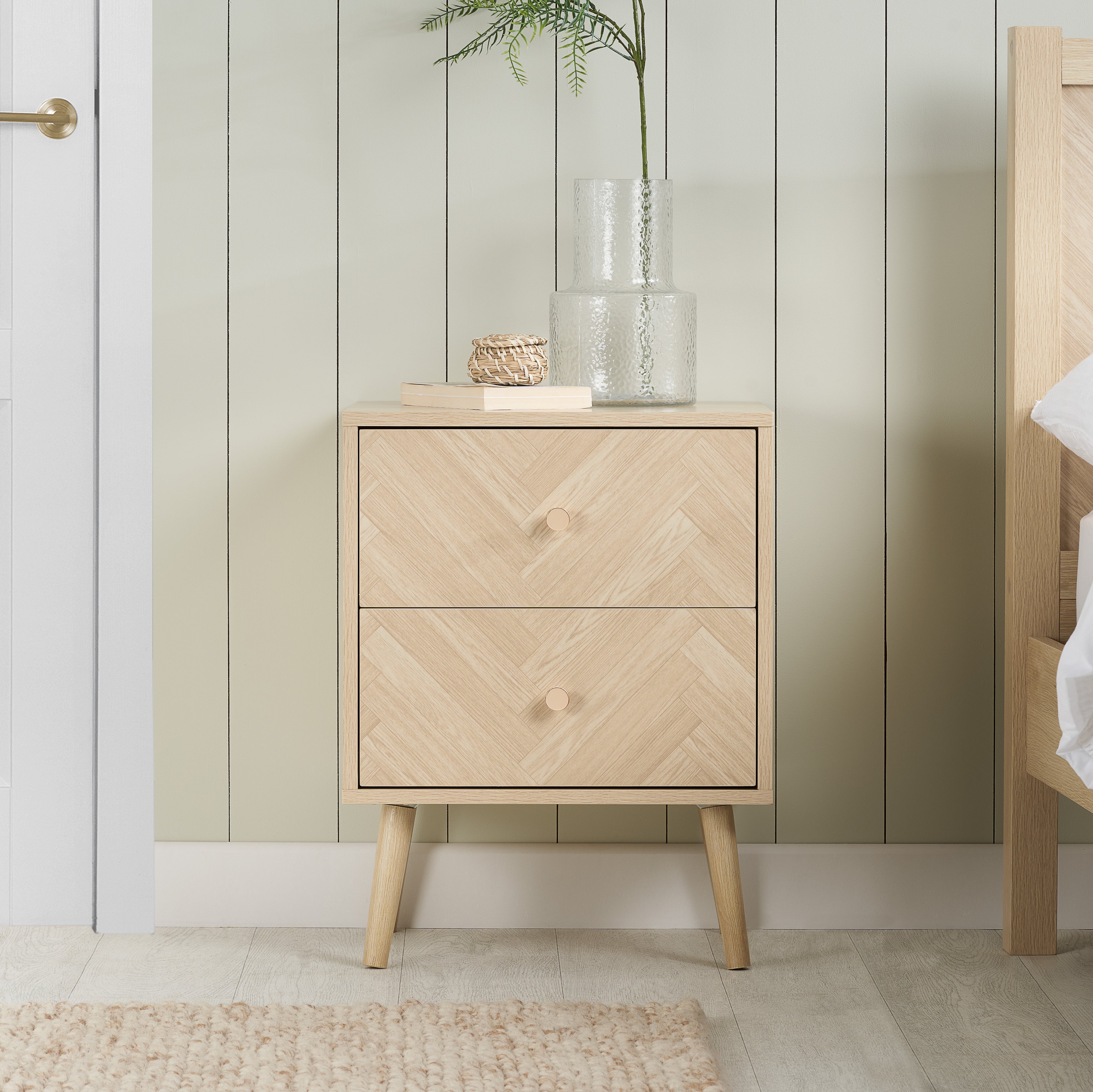 Herringford 2 Drawer Bedside