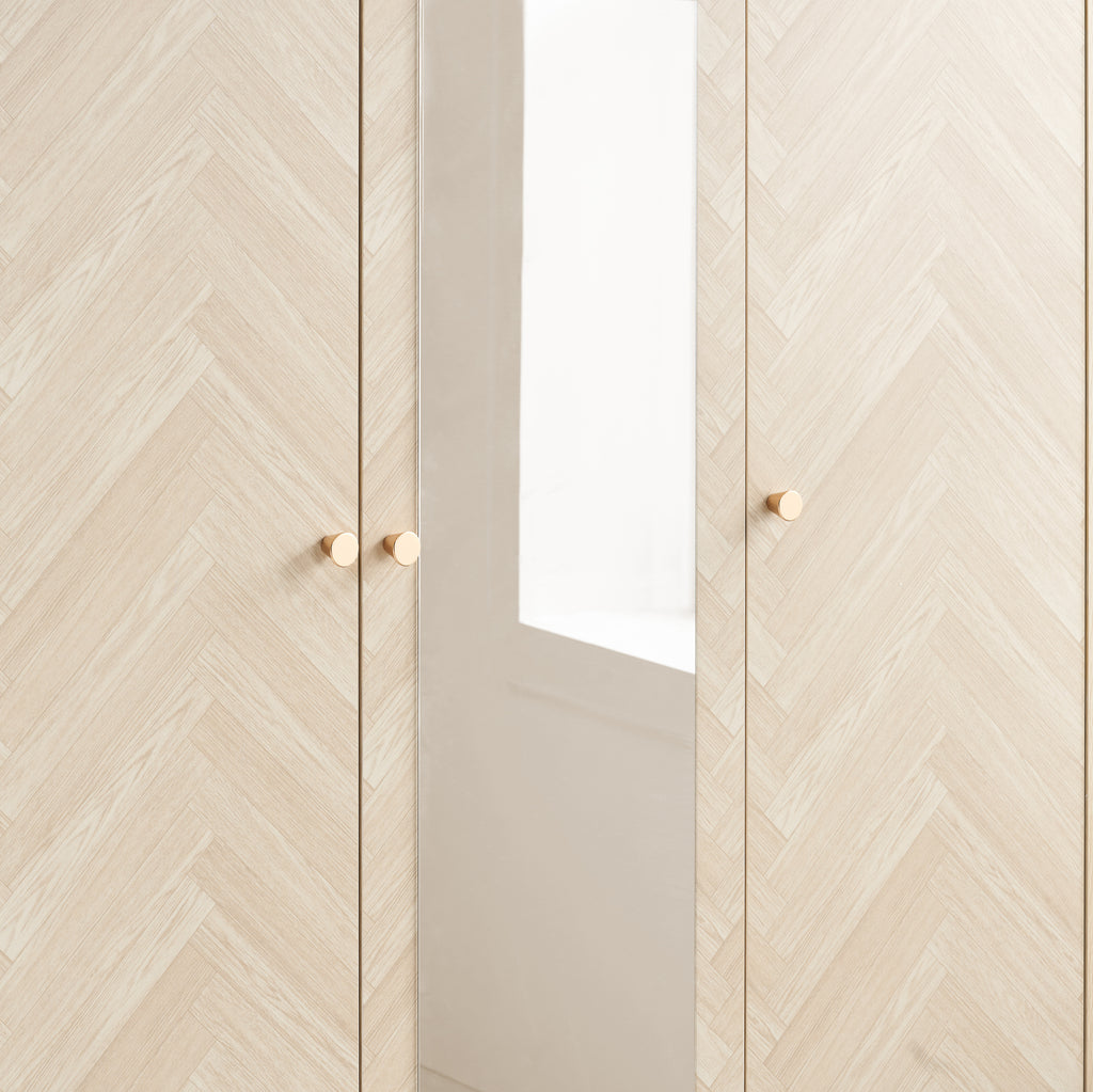 Herringford 3 Door  Wardrobe With Mirror