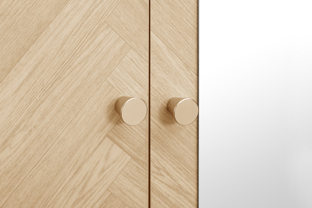 Herringford 3 Door  Wardrobe With Mirror