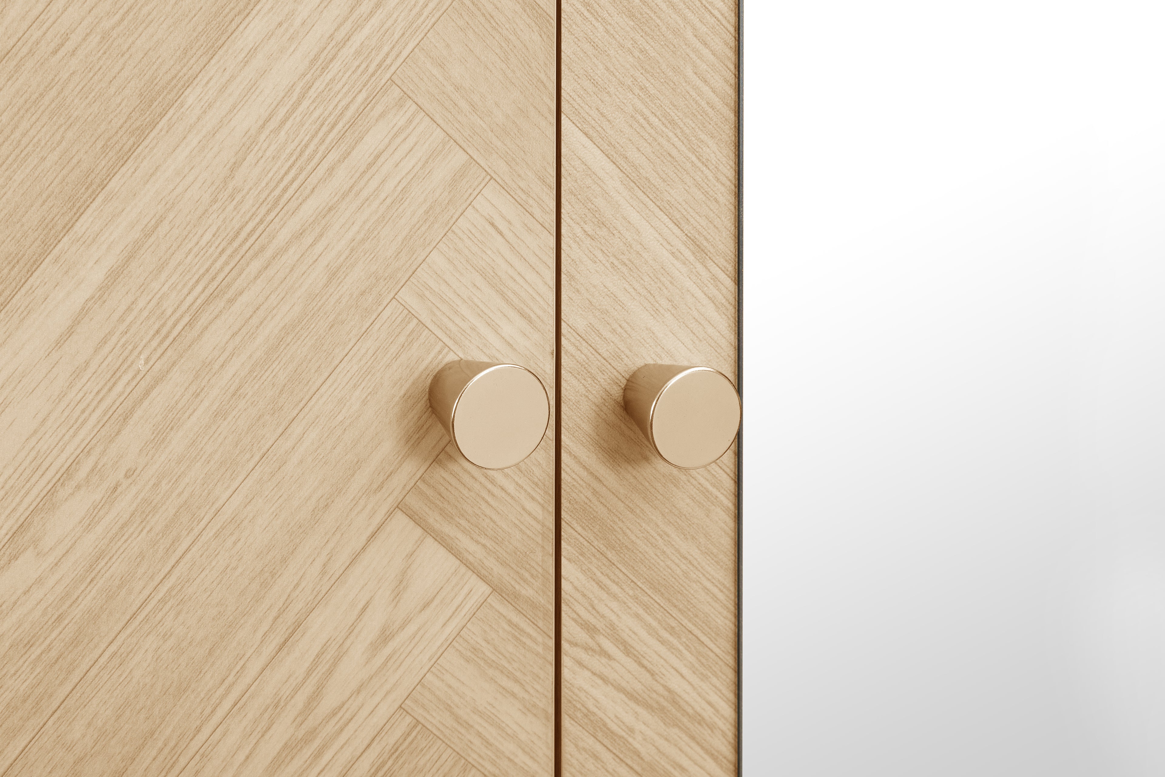 Herringford 3 Door  Wardrobe With Mirror