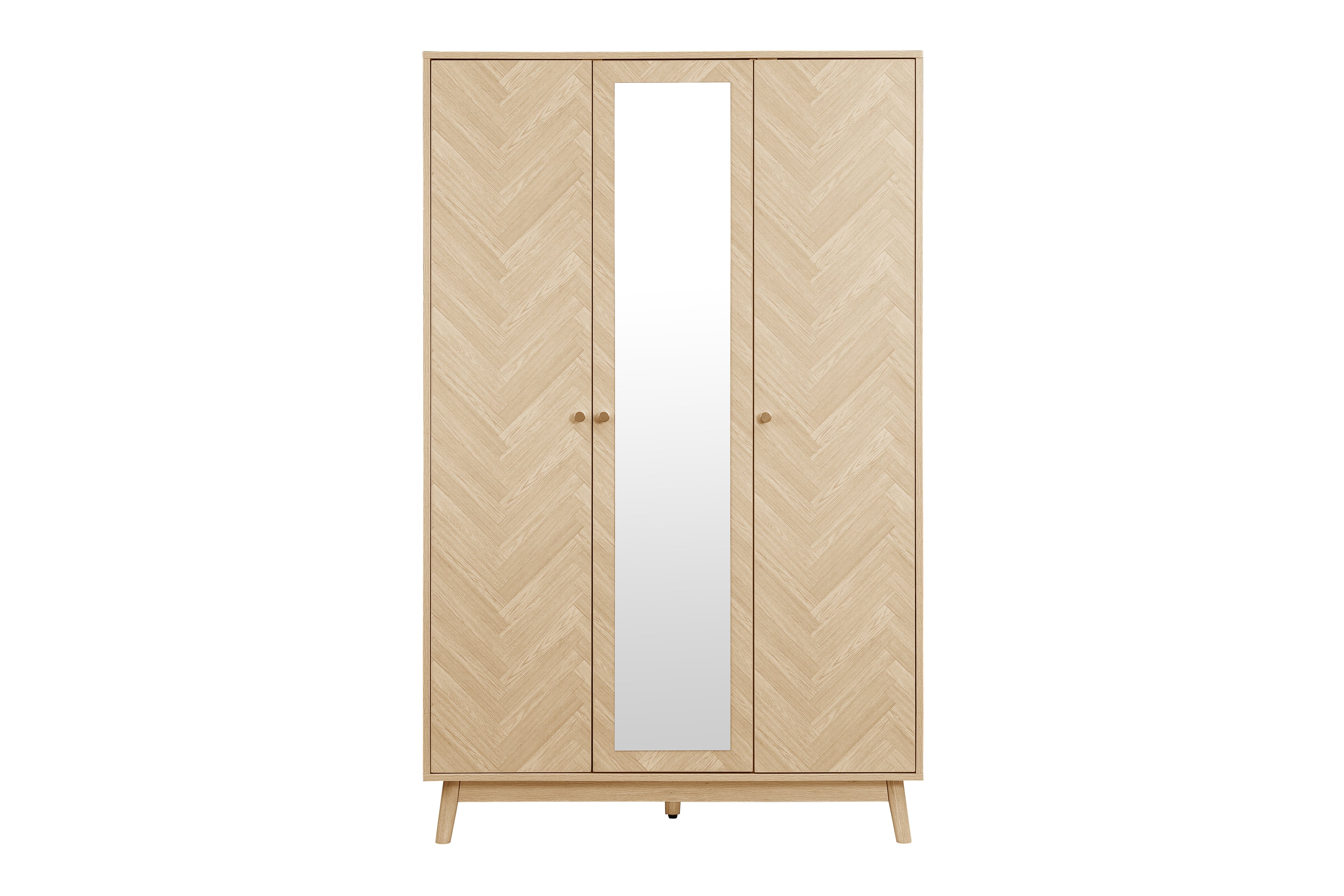 Herringford 3 Door  Wardrobe With Mirror