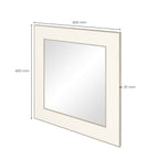 Raphia Mirror Small Square Ivory Shagreen