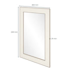 Raphia Mirror Small Rectangular Ivory Shagreen