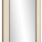 Raphia Mirror Small Rectangular Ivory Shagreen