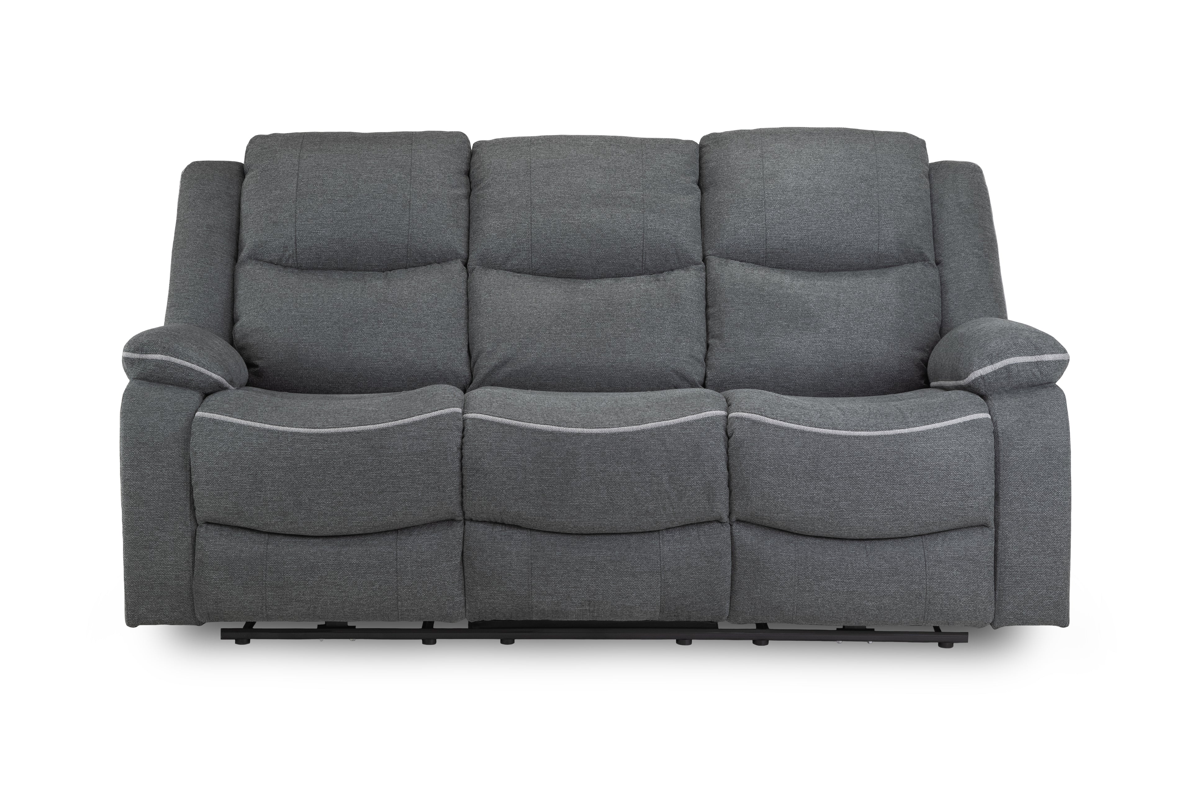 Harald Electric Recliner Sofa Grey 3 Seater