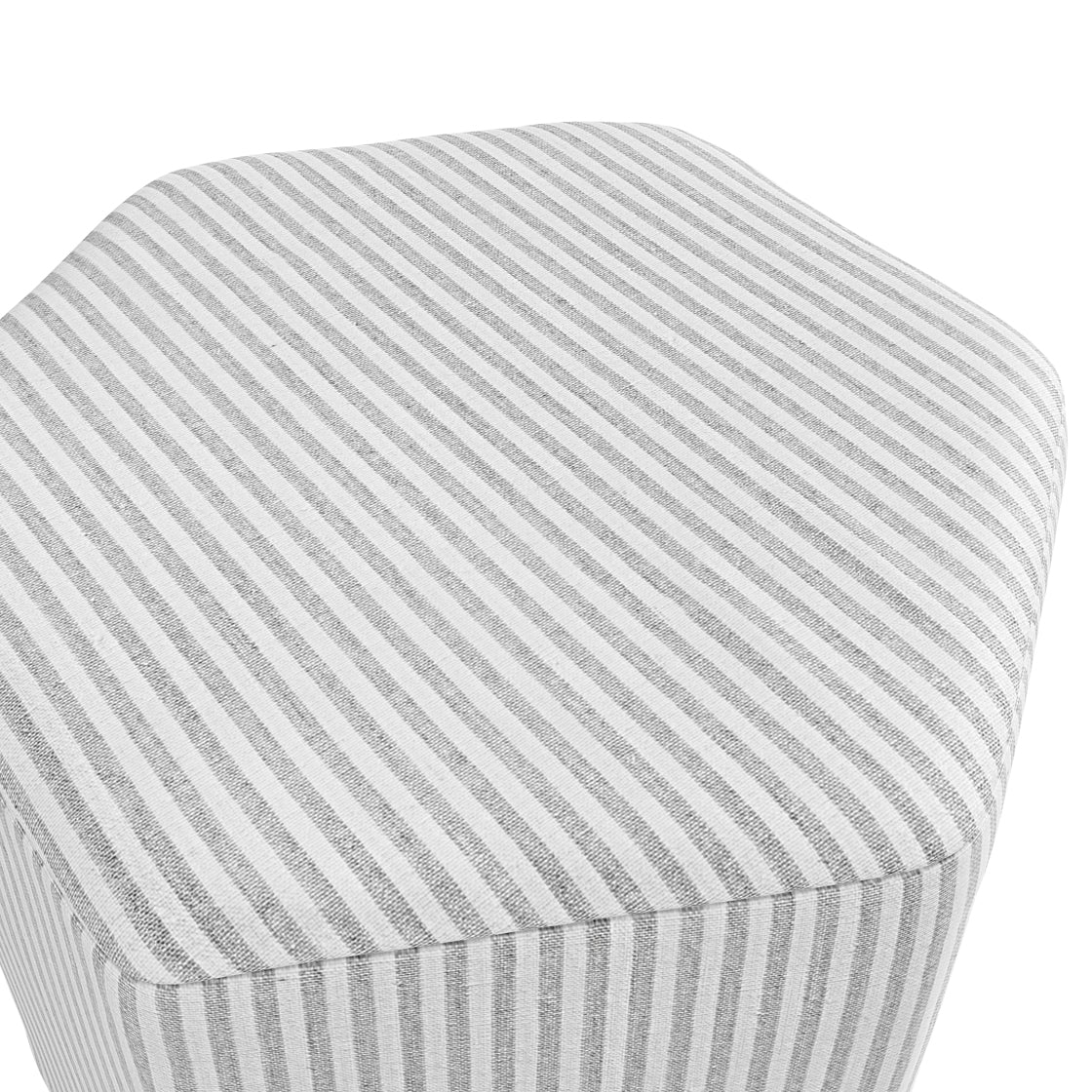 HARBOUR GREY THIN STRIPE STOOL