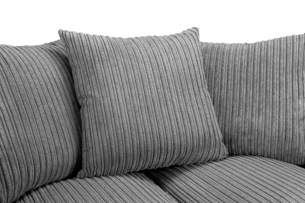 Harley Jumbo Sofa Grey Right Hand Facing Corner