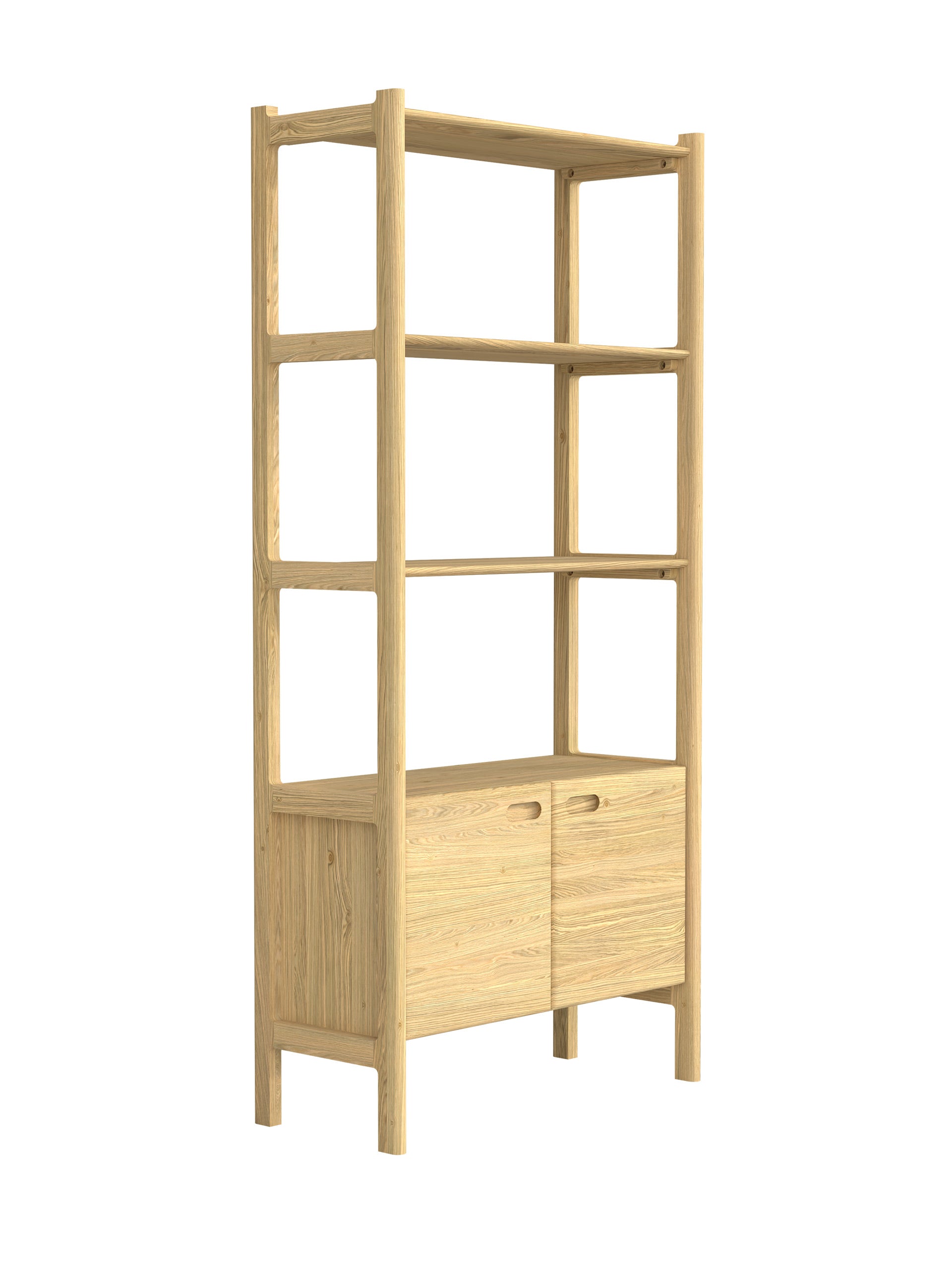 Hazlemere Oak 2 Door Single Bookcase