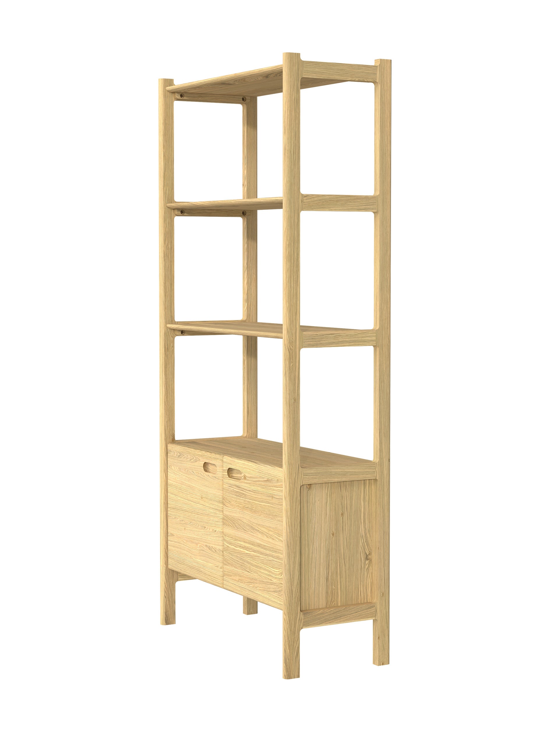 Hazlemere Oak 2 Door Single Bookcase
