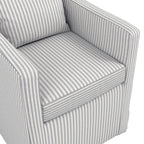 HETTIE GREY THIN STRIPE DINING CHAIR