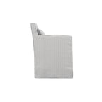 HETTIE GREY THIN STRIPE DINING CHAIR