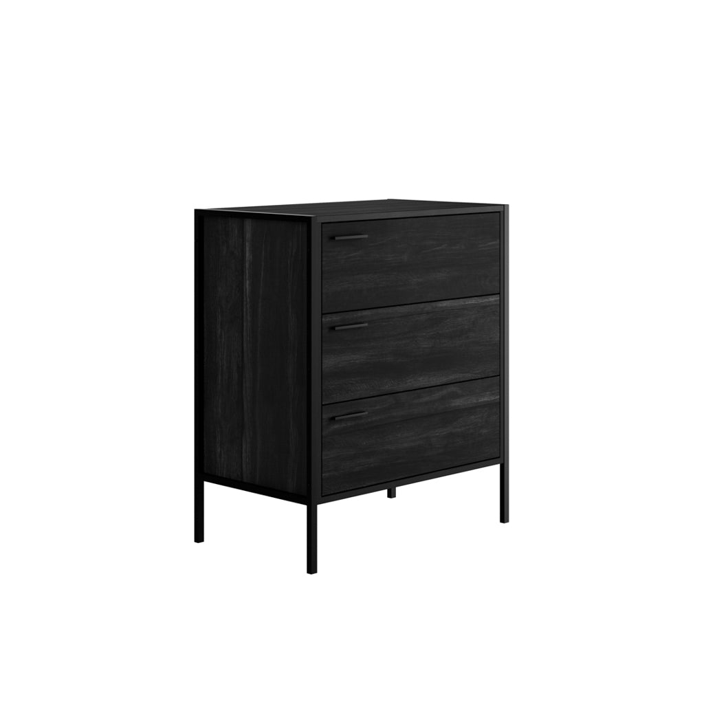 HOXTON BLACK 3 DRAWER CHEST
