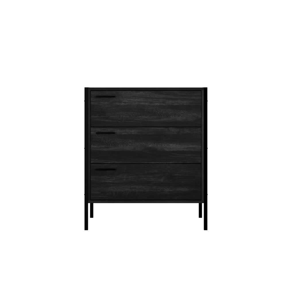 HOXTON BLACK 3 DRAWER CHEST